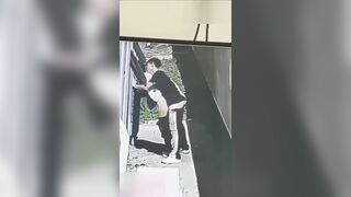 保定巨乳女前台陈稳还是个中非混血，直接在楼下小巷子里解决！