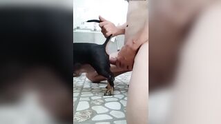 把家里的小狗给操了！